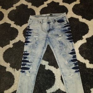 VIP tie-dye jeans